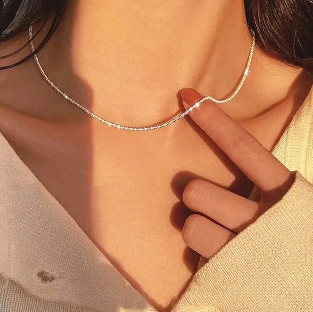 Sparkling Clavicle Chain Choker Necklace